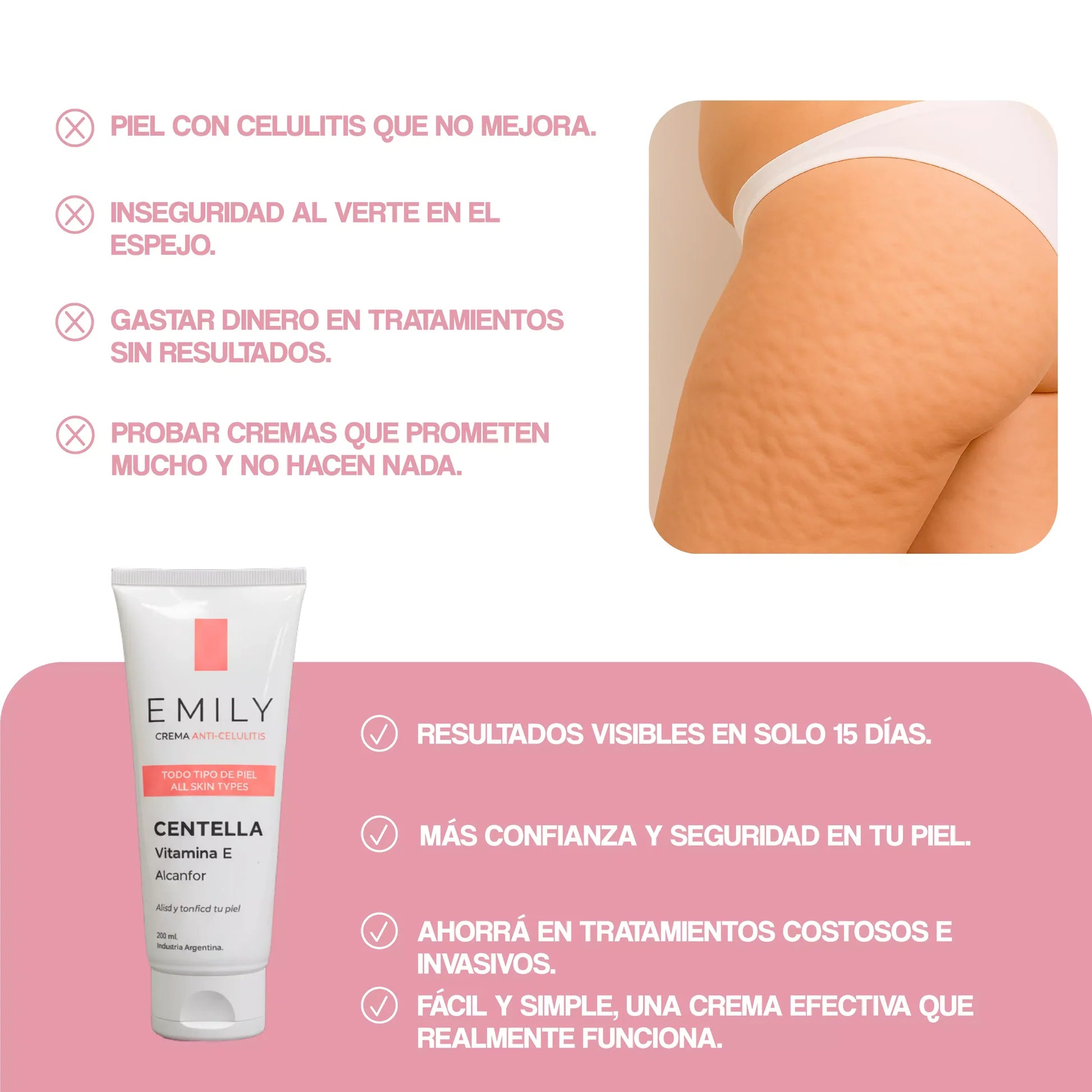 Crema Anticelulitis EMILY 200ml – Piel más firme y suave OFERTA